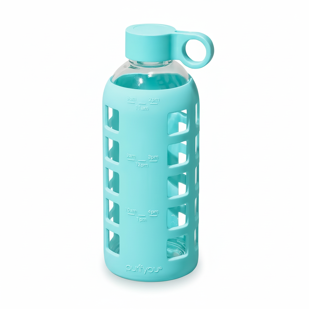 PureFlow Glass Water Bottle – Stay Hydrated in Style