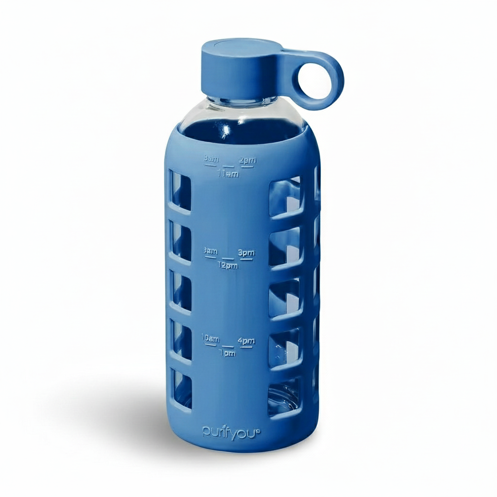 PureFlow Glass Water Bottle – Stay Hydrated in Style