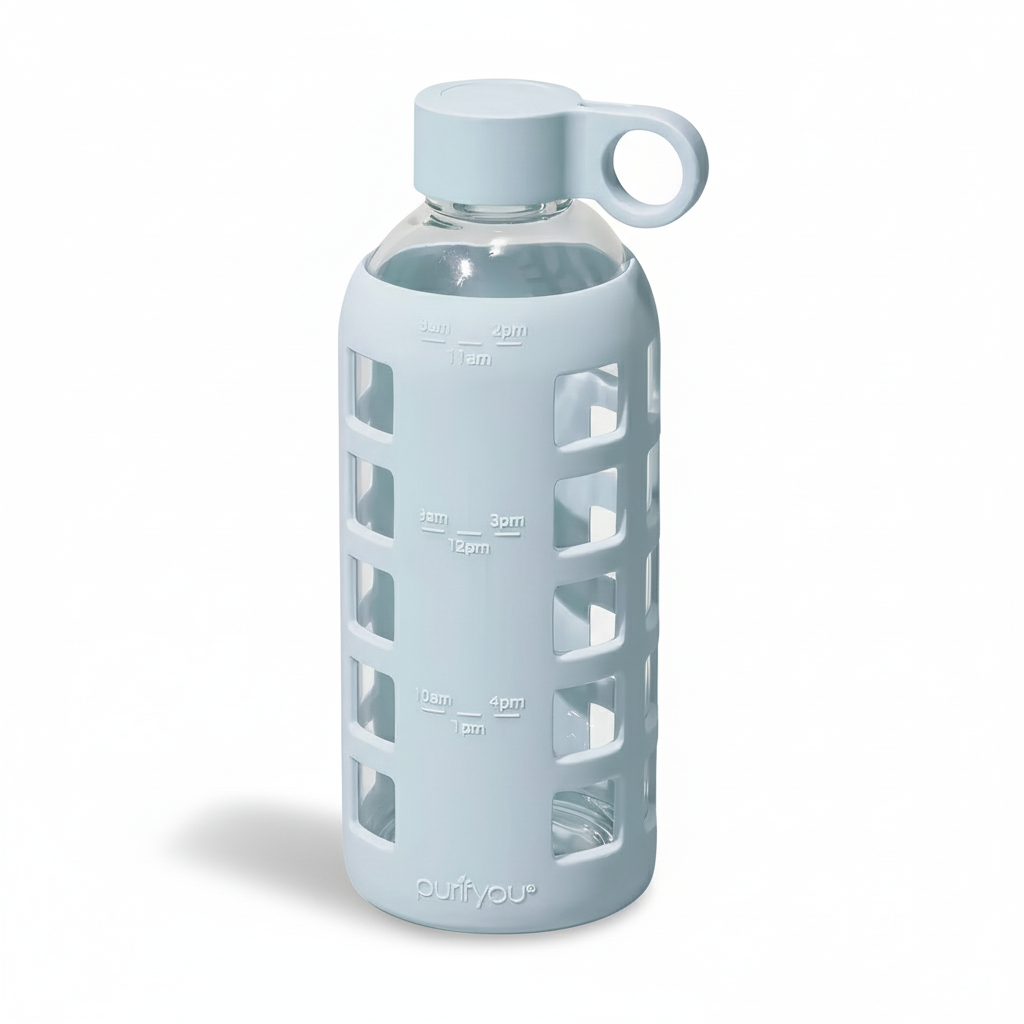PureFlow Glass Water Bottle – Stay Hydrated in Style