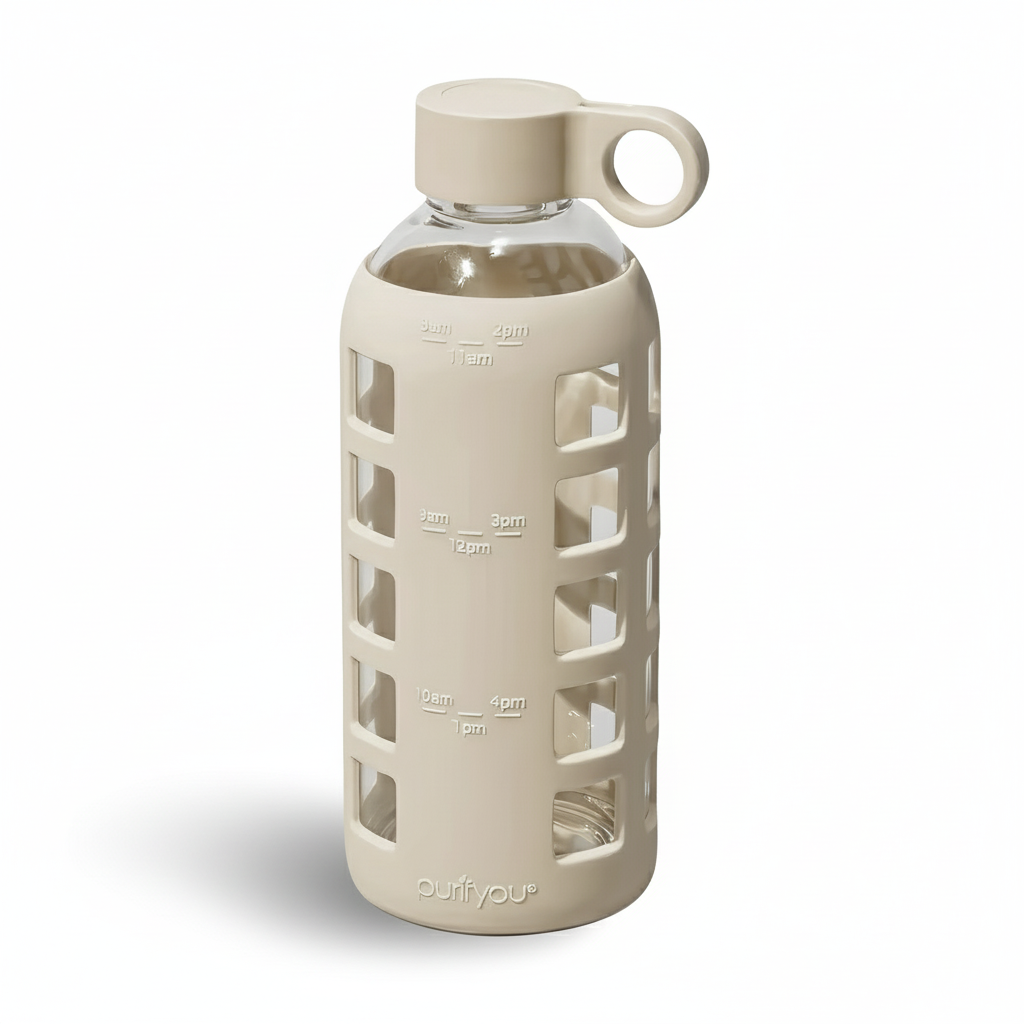 PureFlow Glass Water Bottle – Stay Hydrated in Style