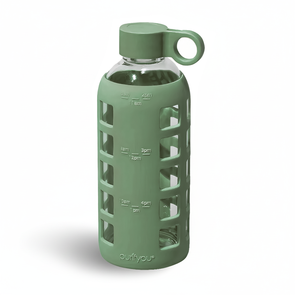PureFlow Glass Water Bottle – Stay Hydrated in Style