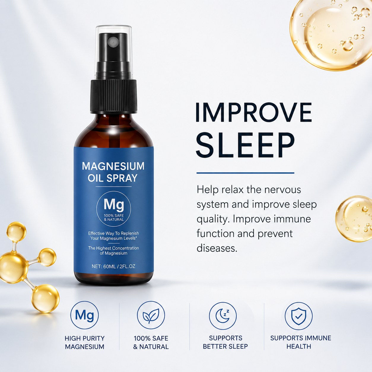 Magnesium Sleep Spray – Muscle Relief & Deep Relaxation