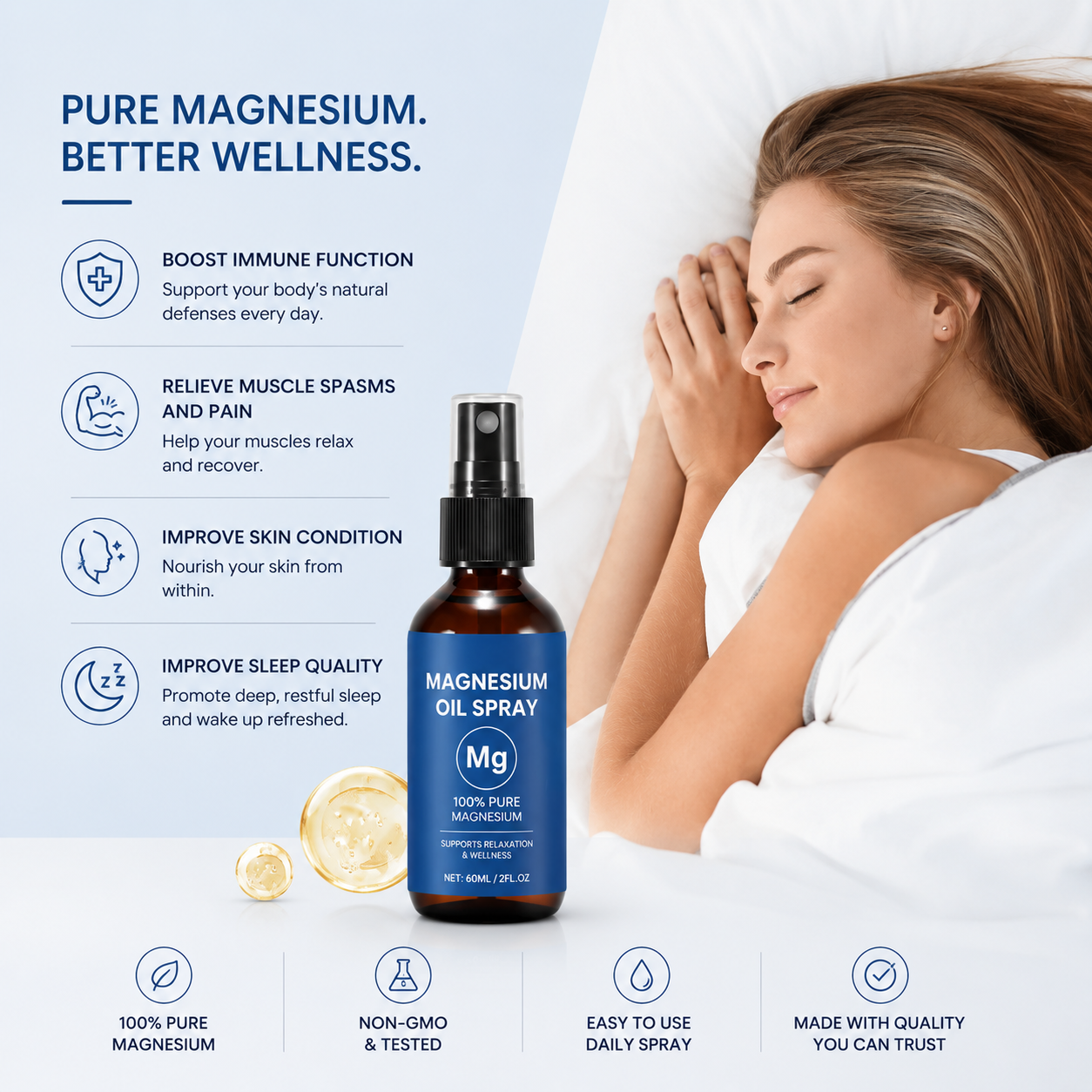 Magnesium Sleep Spray – Muscle Relief & Deep Relaxation