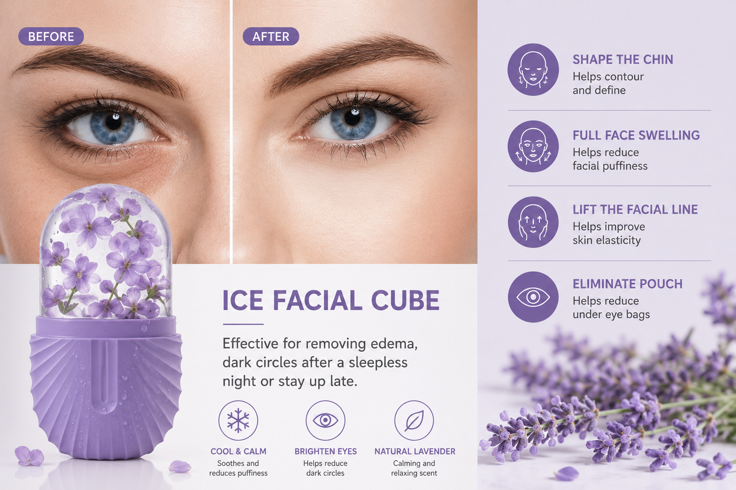 Silicone Ice Facial Roller – Depuff & Tighten Skin