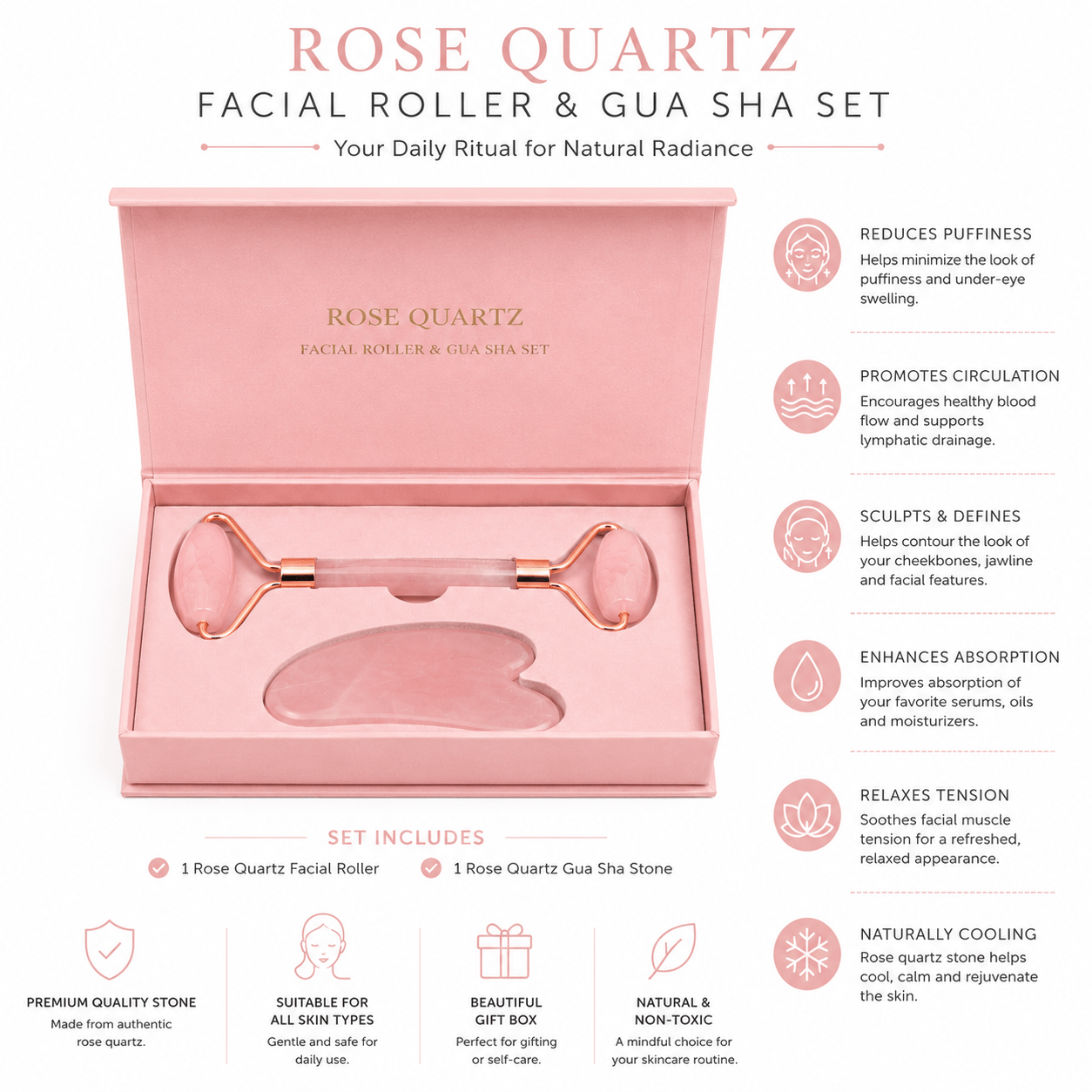 Rose Quartz Sculpting Set