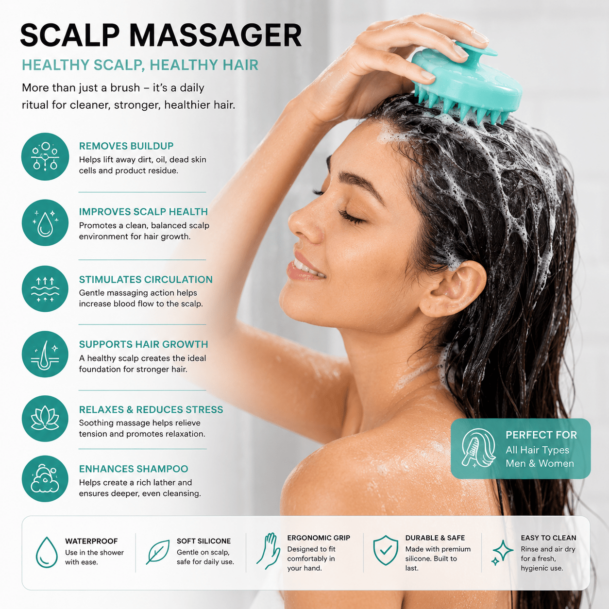 Silicone Scalp Massager