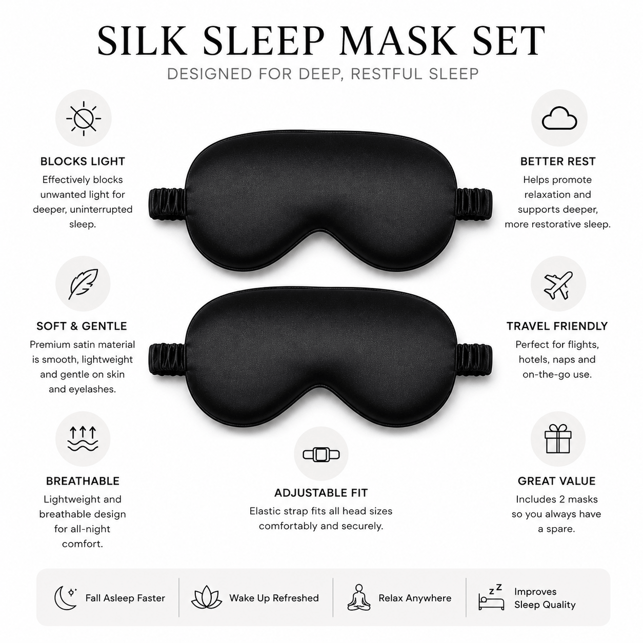 Silk Sleep Mask Set